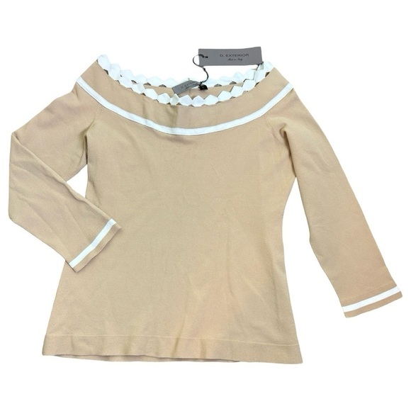 ⭐️D. EXTERIOR Laser Cut Knit Top NEW - Picture 1 of 7
